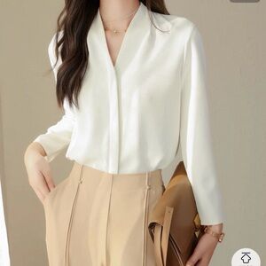 Elegant White Women's Blouse